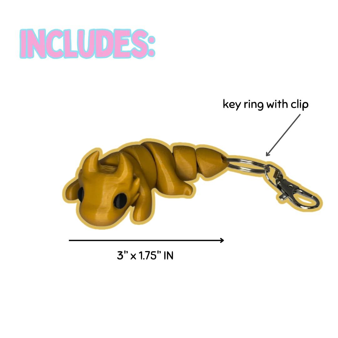 Articulated Animal Keychain Fidget Toy | Fun & Unique Key Chain Fidget Toy Figurines| Made in USA