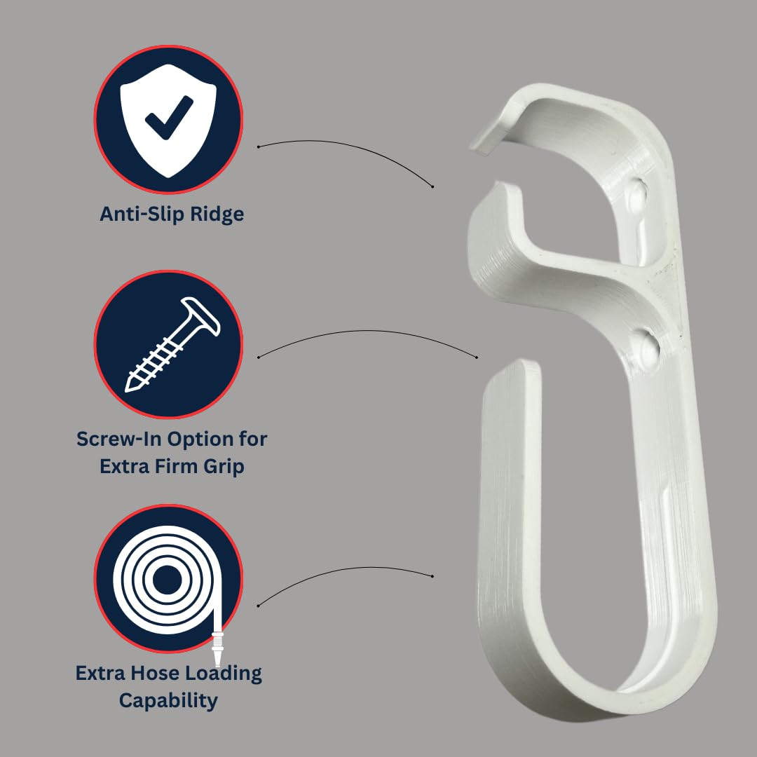 Hose Hanger for CPAP Mask Hook & Tubing | Anti-Slip CPAP Hose Organizer Plus Screw or Adhesive Feature for Better Stability | Prevents Hose Tangle for Better Sleep | Made in USA