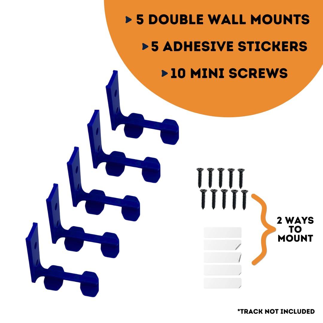 Racetrack Wall Connectors Compatible with Hot Wheels Tracks | Screw in or Adhesive Version | Create Epic RaceTracks | Made in USA