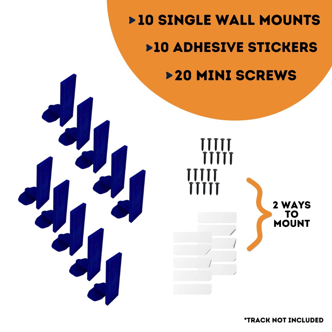 Racetrack Wall Connectors Compatible with Hot Wheels Tracks | Screw in or Adhesive Version | Create Epic RaceTracks | Made in USA