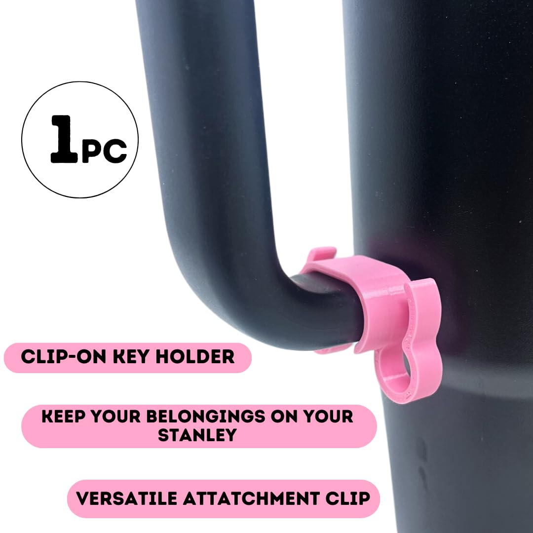 Handle Clip Compatible with Stanley Mugs | Innovative Pop-on Handle Clip for Stanleys | Keep Keys or Other Items Handy | Made in USA