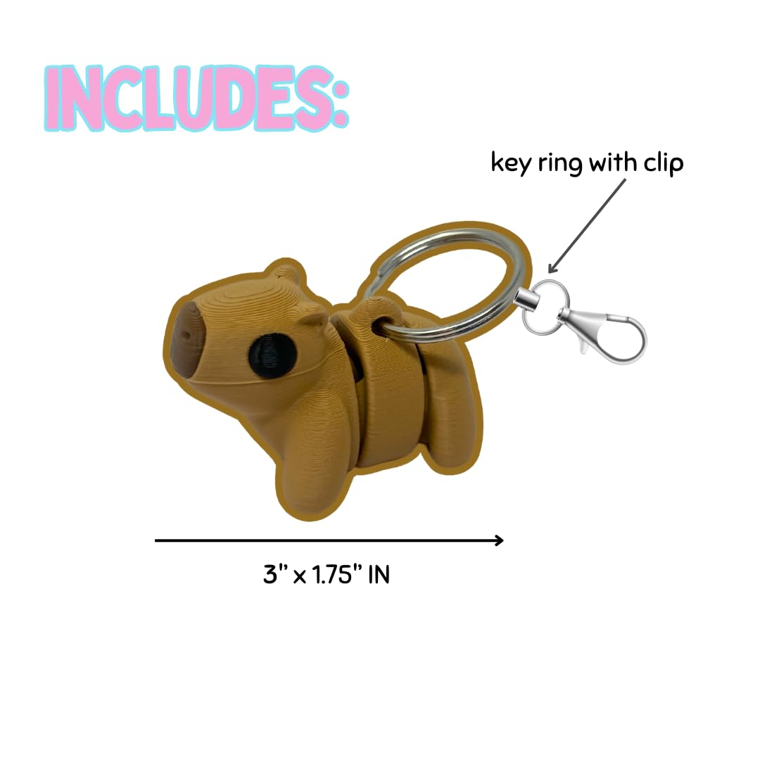 Articulated Animal Keychain Fidget Toy | Fun & Unique Key Chain Fidget Toy Figurines| Made in USA
