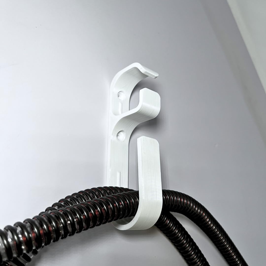 Hose Hanger for CPAP Mask Hook & Tubing | Anti-Slip CPAP Hose Organizer Plus Screw or Adhesive Feature for Better Stability | Prevents Hose Tangle for Better Sleep | Made in USA