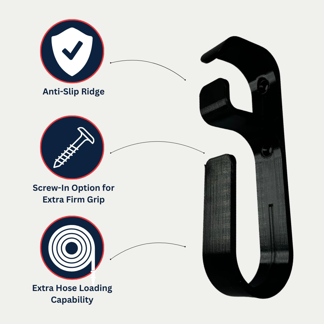 Hose Hanger for CPAP Mask Hook & Tubing | Anti-Slip CPAP Hose Organizer Plus Screw or Adhesive Feature for Better Stability | Prevents Hose Tangle for Better Sleep | Made in USA