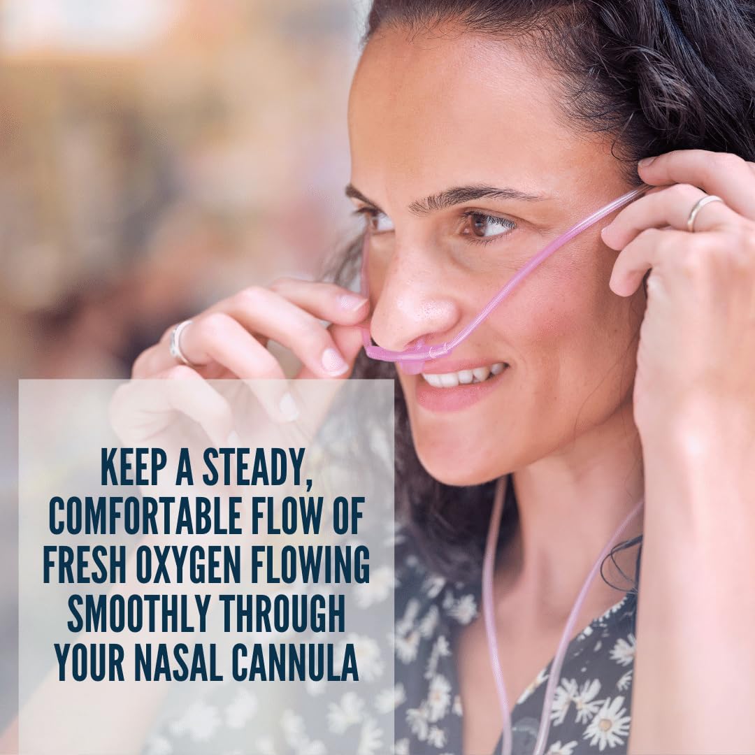 Holder for Oxygen Hose Nebulizer Tubing | Keep Oxygen Hose from Kinking | Easily & Securely Attach to Oxygen Tubing | Made in USA 2 Pack White