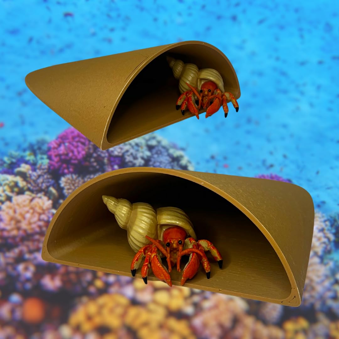 REEFSHAPE Aquarium or Terrarium Pocket Cave | Minimalist Shelter Cave for Fish, Shrimp, Reptiles, Amphibians, & More! | Made in USA