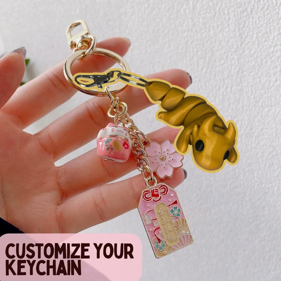 Articulated Animal Keychain Fidget Toy | Fun & Unique Key Chain Fidget Toy Figurines| Made in USA