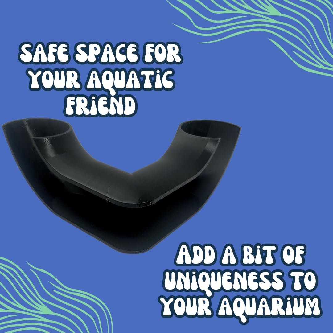 Chatelet REEFSHAPE Aquarium Corner Tube Viewing Tunnel | Fish, Shrimp, Loaches Hideout for Aquariums | Unique Underground Tube Viewing Tunnel | Made in USA