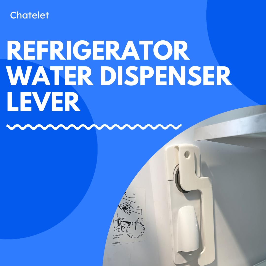 Chatelet Water Dispenser Lever for Refrigerator Interior Water Dispensers | One-Handed Water Dispensing Lever for Select Refrigerator Models | Made in USA | Updated 2024 Slim Design