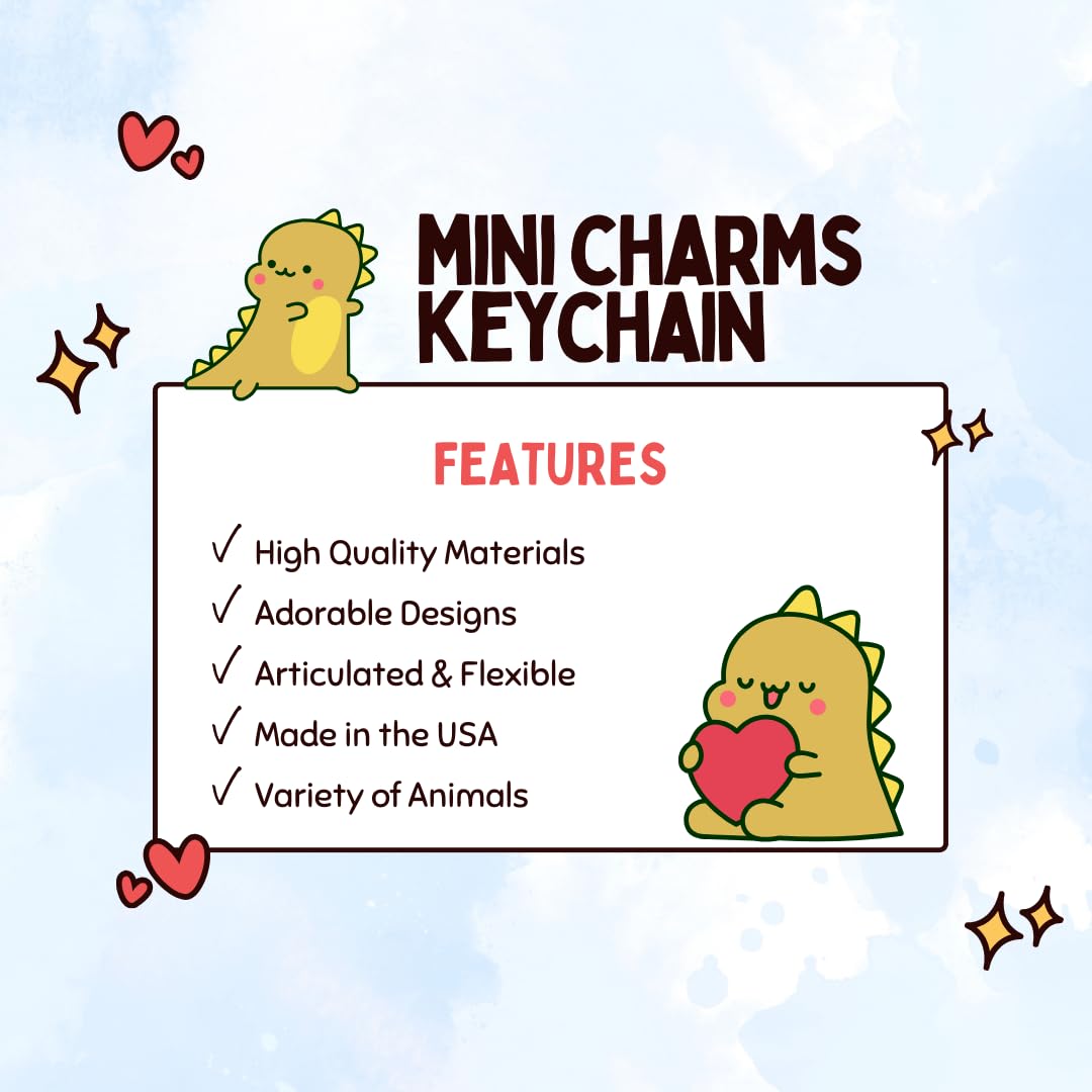 Articulated Animal Keychain Fidget Toy | Fun & Unique Key Chain Fidget Toy Figurines| Made in USA