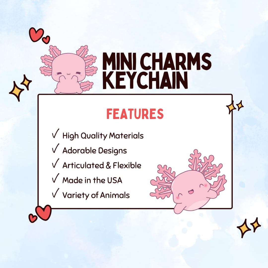 Articulated Animal Keychain Fidget Toy | Fun & Unique Key Chain Fidget Toy Figurines| Made in USA