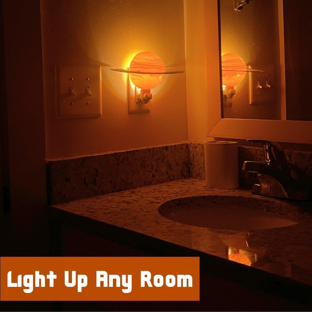 Chatelet Planet Night Light | Translucent Night Light with Accurate Planet Geography | 4" Lithophane Planet Night Lights Perfect for Bedrooms | Made in USA