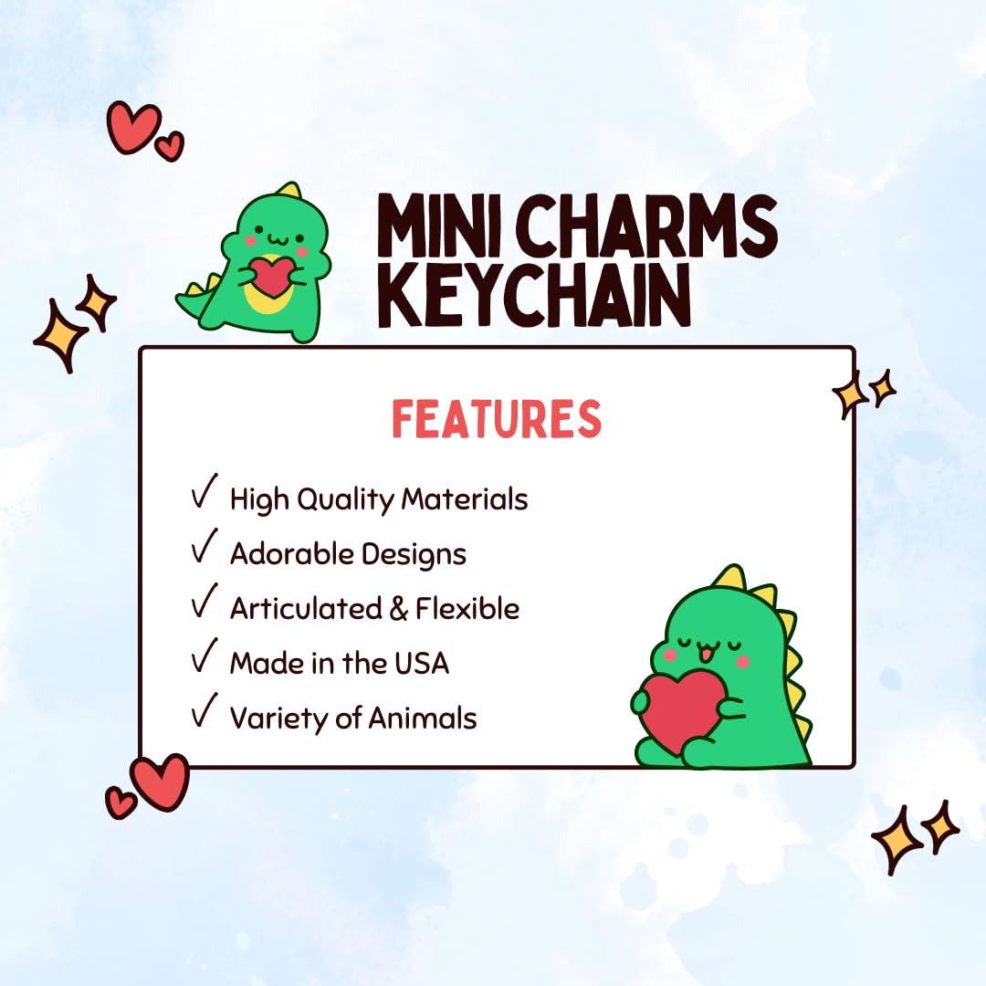 Articulated Animal Keychain Fidget Toy | Fun & Unique Key Chain Fidget Toy Figurines| Made in USA