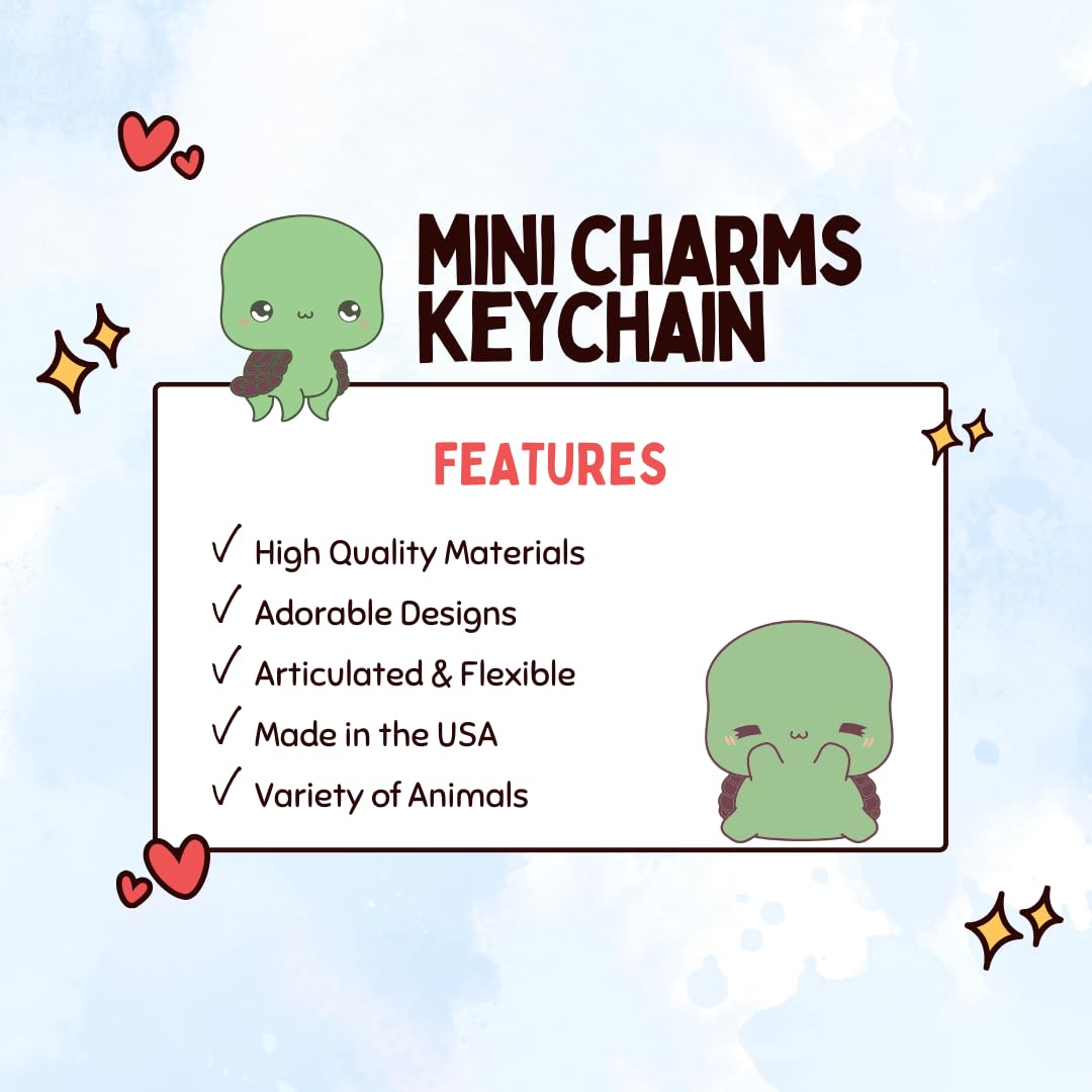 Articulated Animal Keychain Fidget Toy | Fun & Unique Key Chain Fidget Toy Figurines| Made in USA