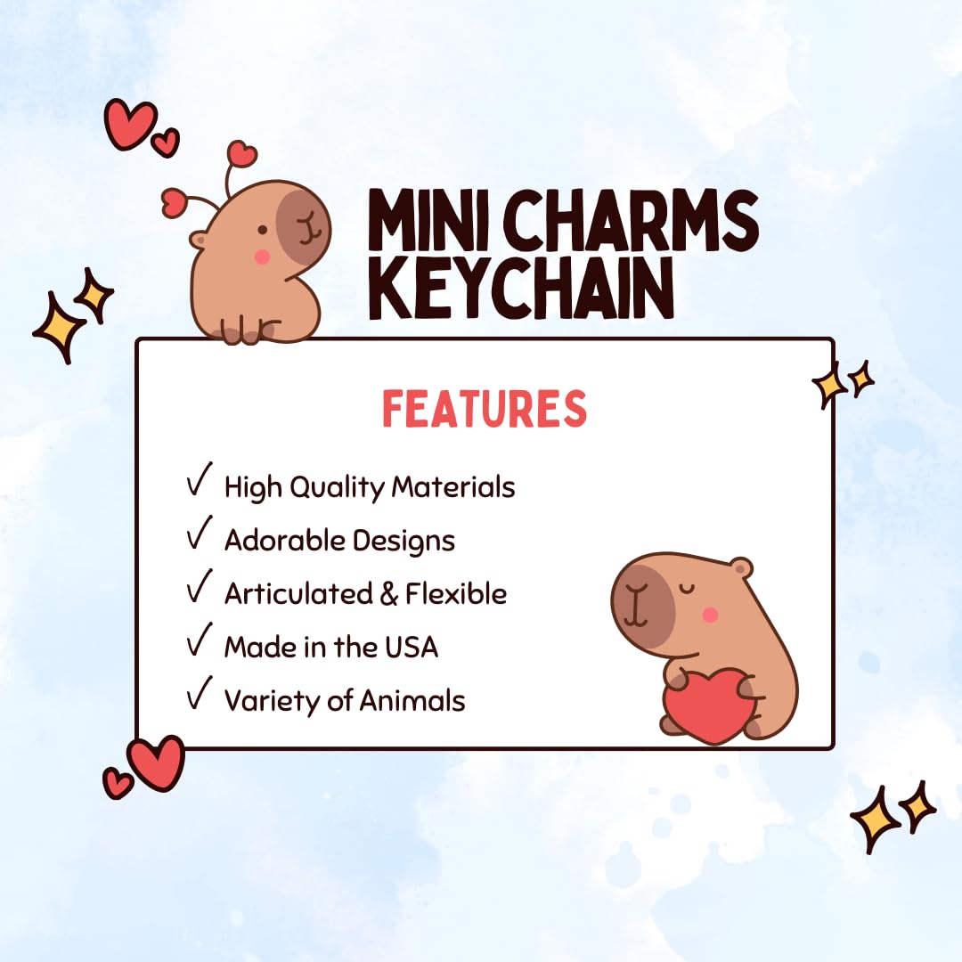 Articulated Animal Keychain Fidget Toy | Fun & Unique Key Chain Fidget Toy Figurines| Made in USA