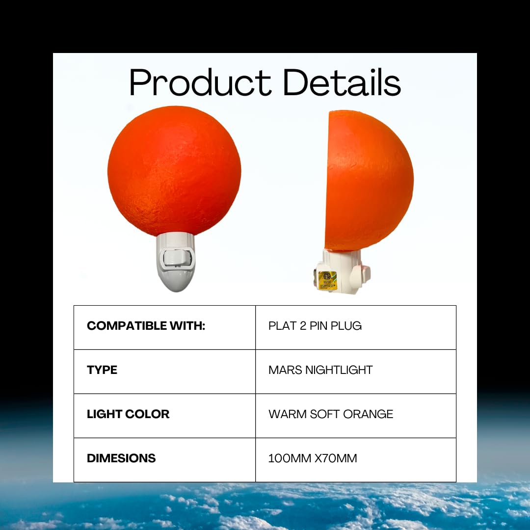 Chatelet Planet Night Light | Translucent Night Light with Accurate Planet Geography | 4" Lithophane Planet Night Lights Perfect for Bedrooms | Made in USA