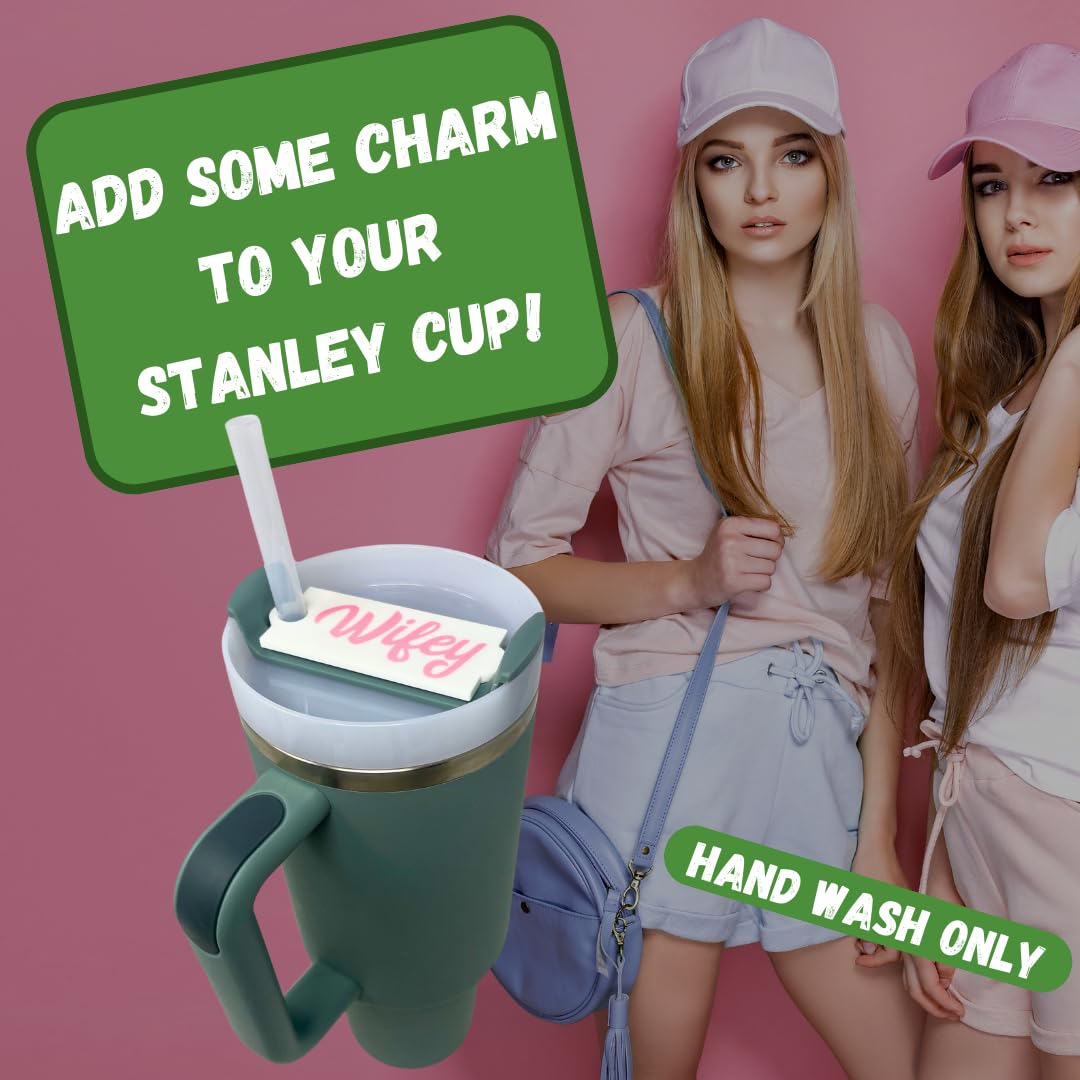 BAGLETS - Slim Topper Charms Compatible with Stanley Cups 40 & 30 oz. | Customize Tumblers with Cute Charms | Easily Removable & Interchangeable | Made in USA