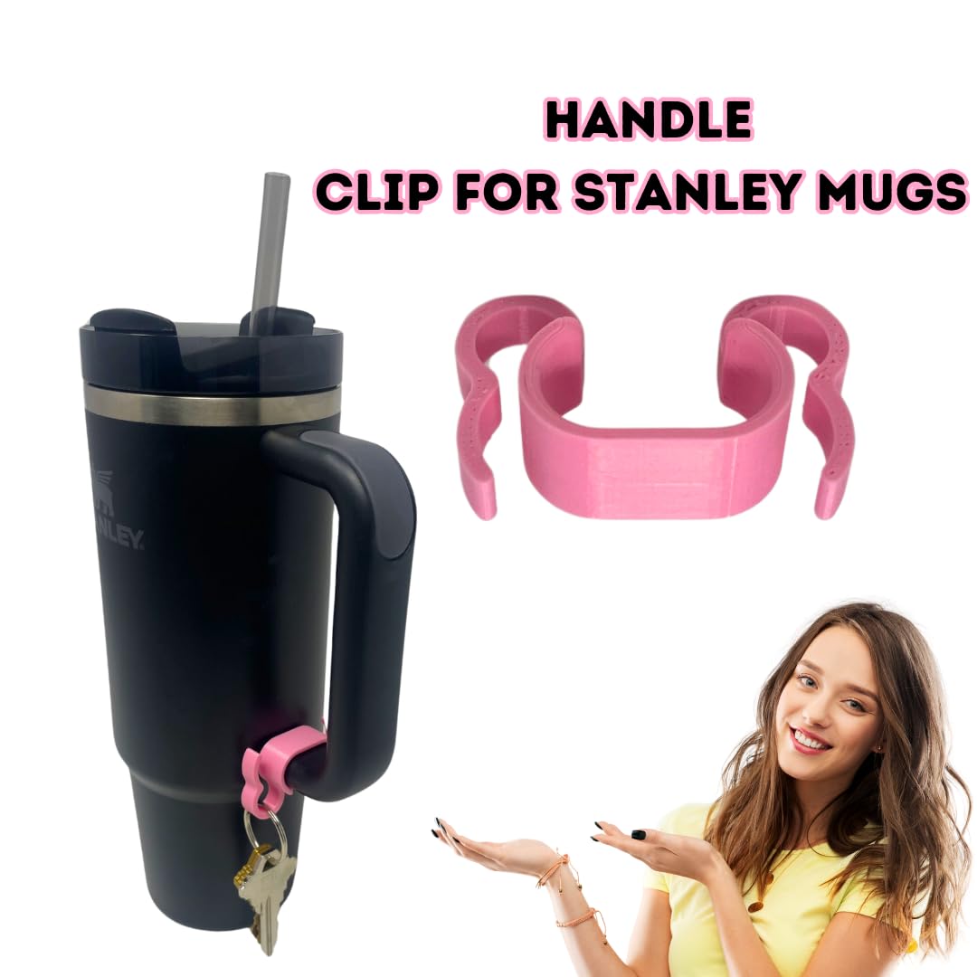 Handle Clip Compatible with Stanley Mugs | Innovative Pop-on Handle Clip for Stanleys | Keep Keys or Other Items Handy | Made in USA