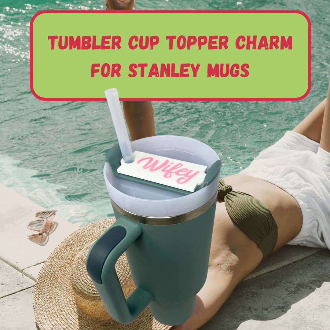 BAGLETS - Slim Topper Charms Compatible with Stanley Cups 40 & 30 oz. | Customize Tumblers with Cute Charms | Easily Removable & Interchangeable | Made in USA