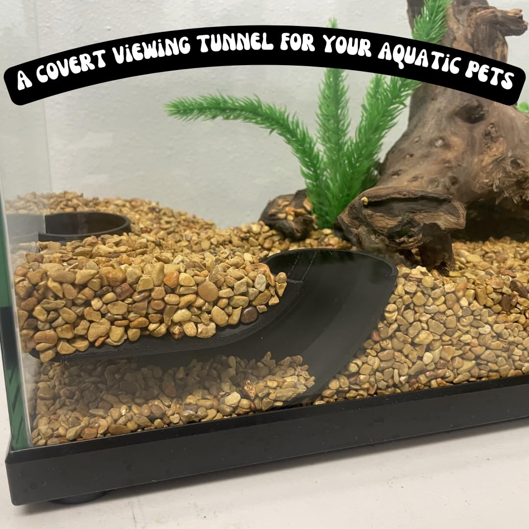 Chatelet REEFSHAPE Aquarium Corner Tube Viewing Tunnel | Fish, Shrimp, Loaches Hideout for Aquariums | Unique Underground Tube Viewing Tunnel | Made in USA