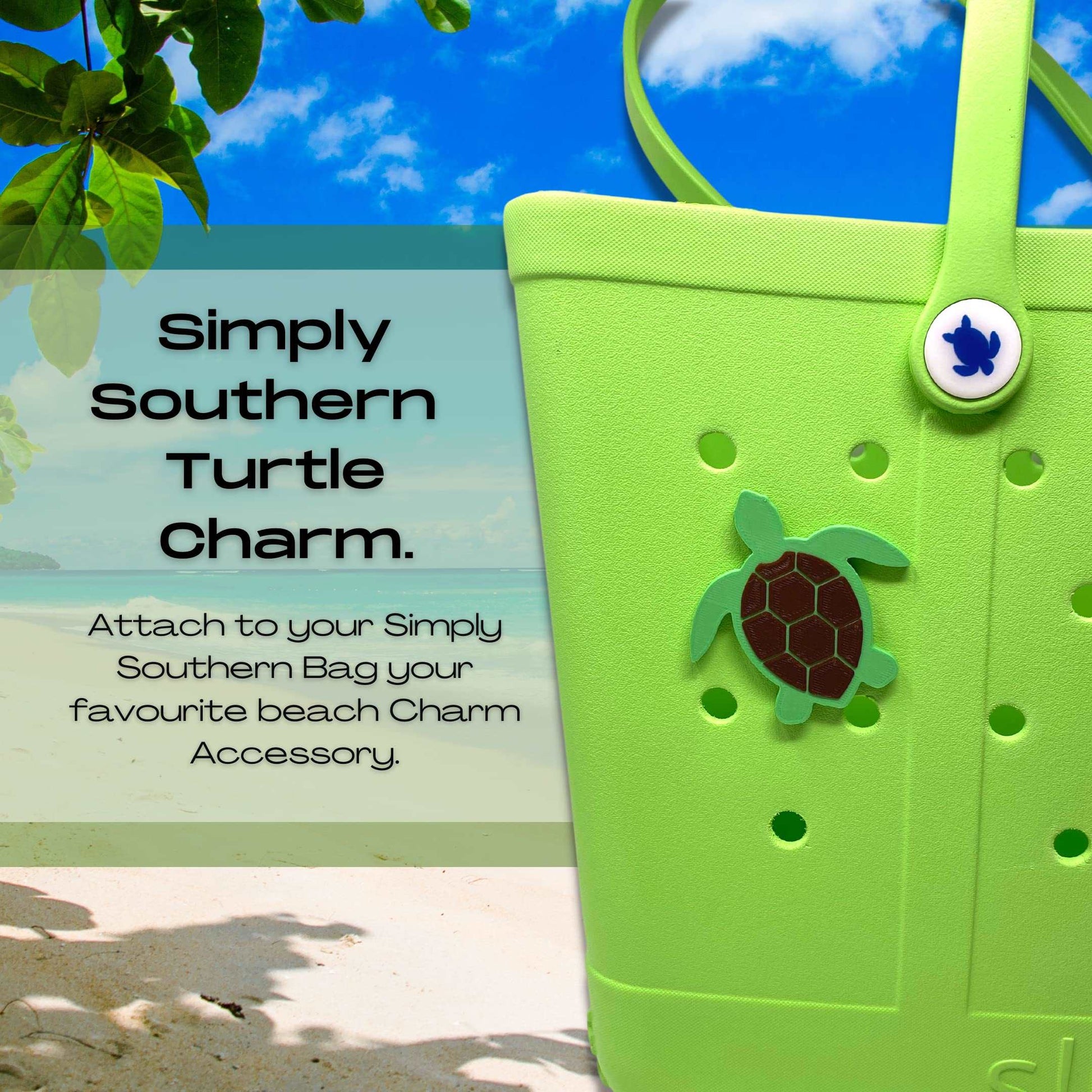 BOGLETS - Simply Southern BEACH Charm Accessories - Decorative Charms perfect for your Tote Bag. - Multiple Charms