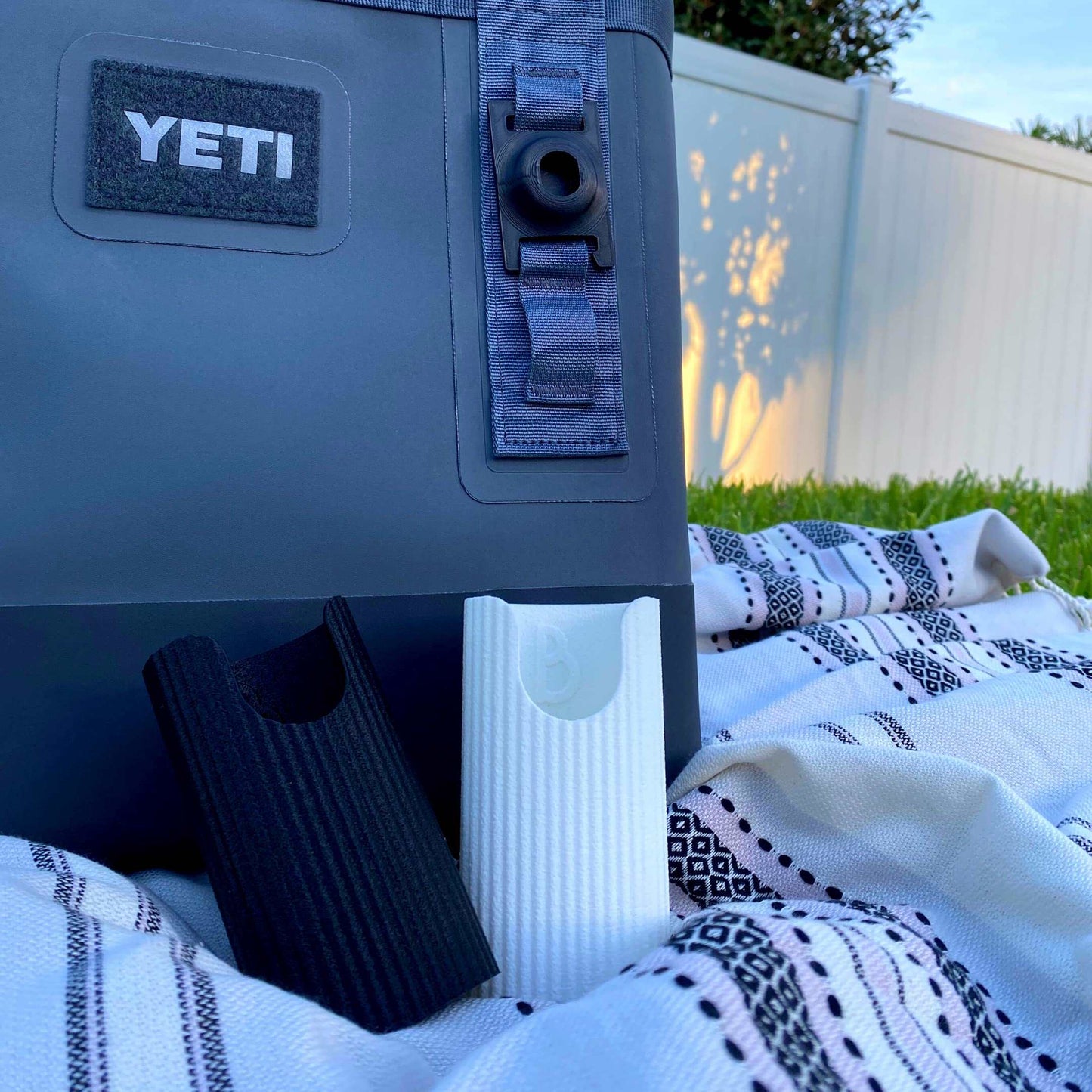 Sunglasses Holder Attachment Compatible with Soft Yeti Coolers & Backpacks with Straps - Accessorize Your Cooler or Backpack & Securely Hold Your Sunglasses - Made in USA!