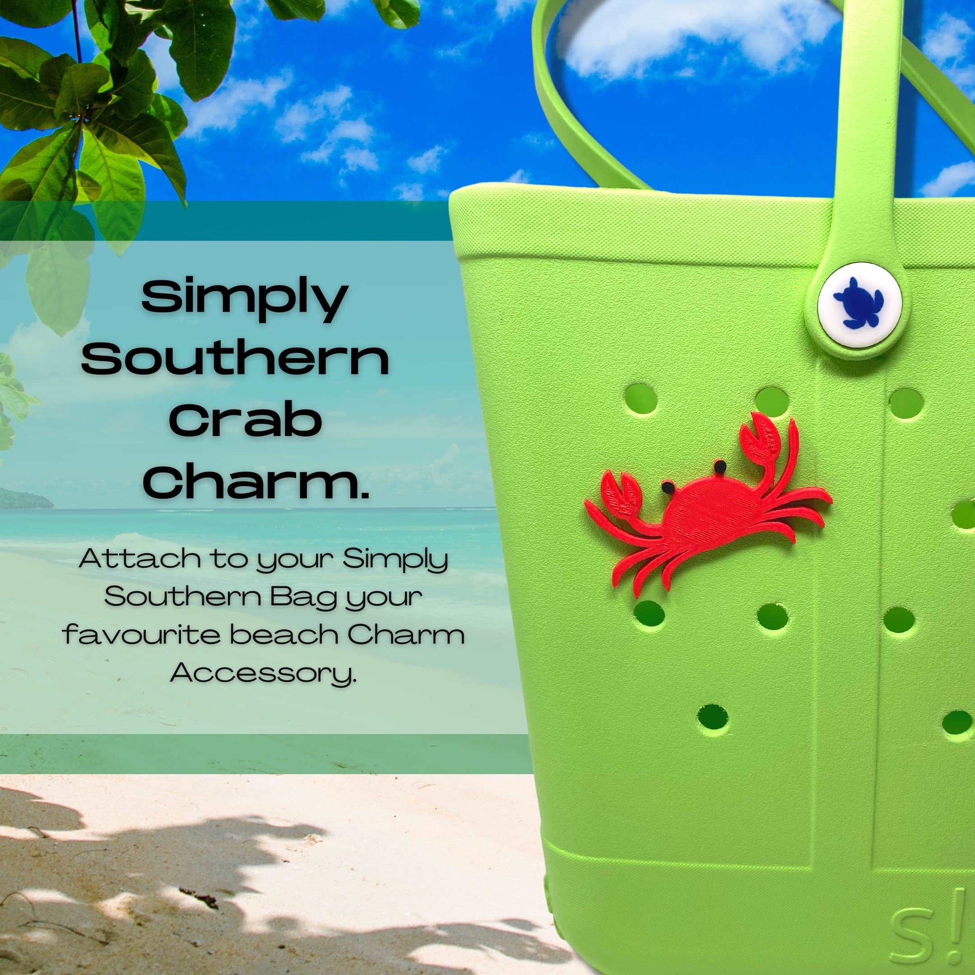 BOGLETS - Simply Southern BEACH Charm Accessories - Decorative Charms perfect for your Tote Bag. - Multiple Charms