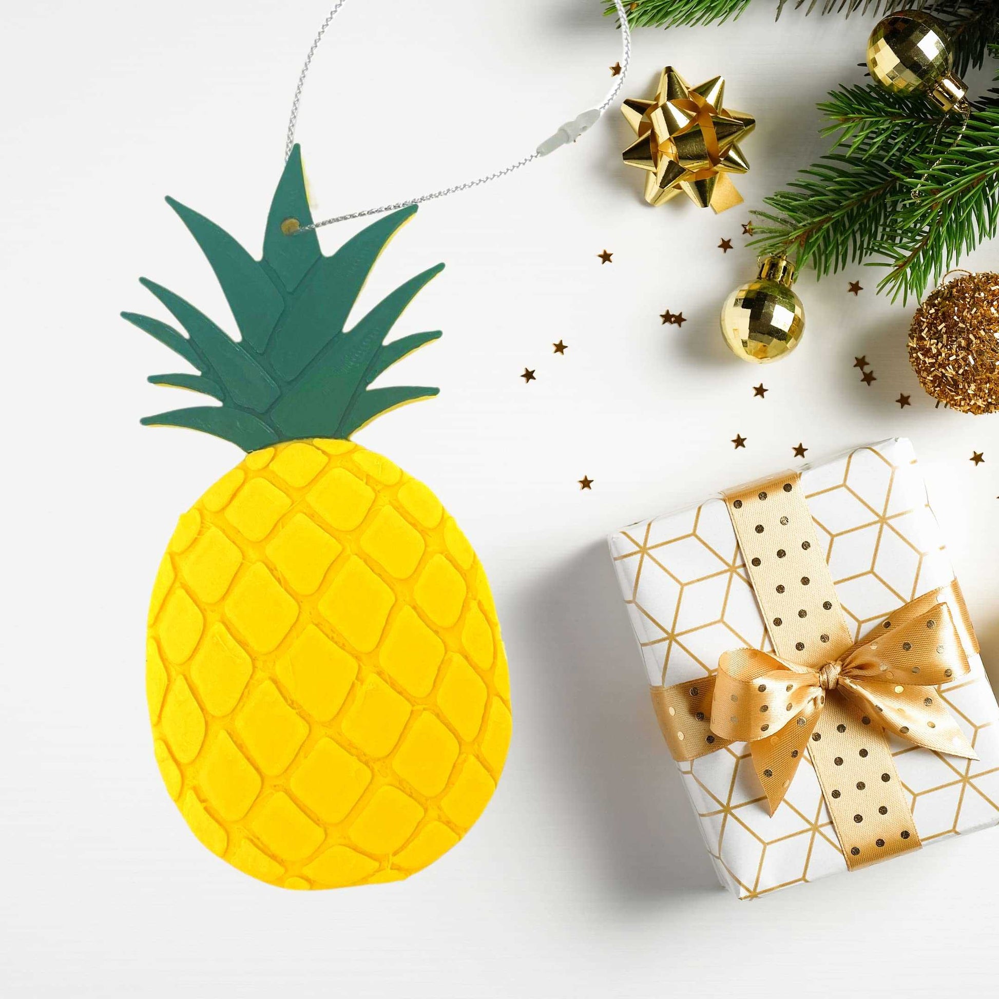 Pineapple Christmas Ornament - Decorative Holiday Ornament - Made in the USA