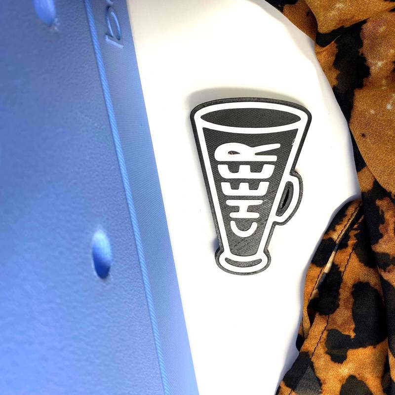 BOGLETS - Black Megaphone Charm Compatible with Bogg Bags