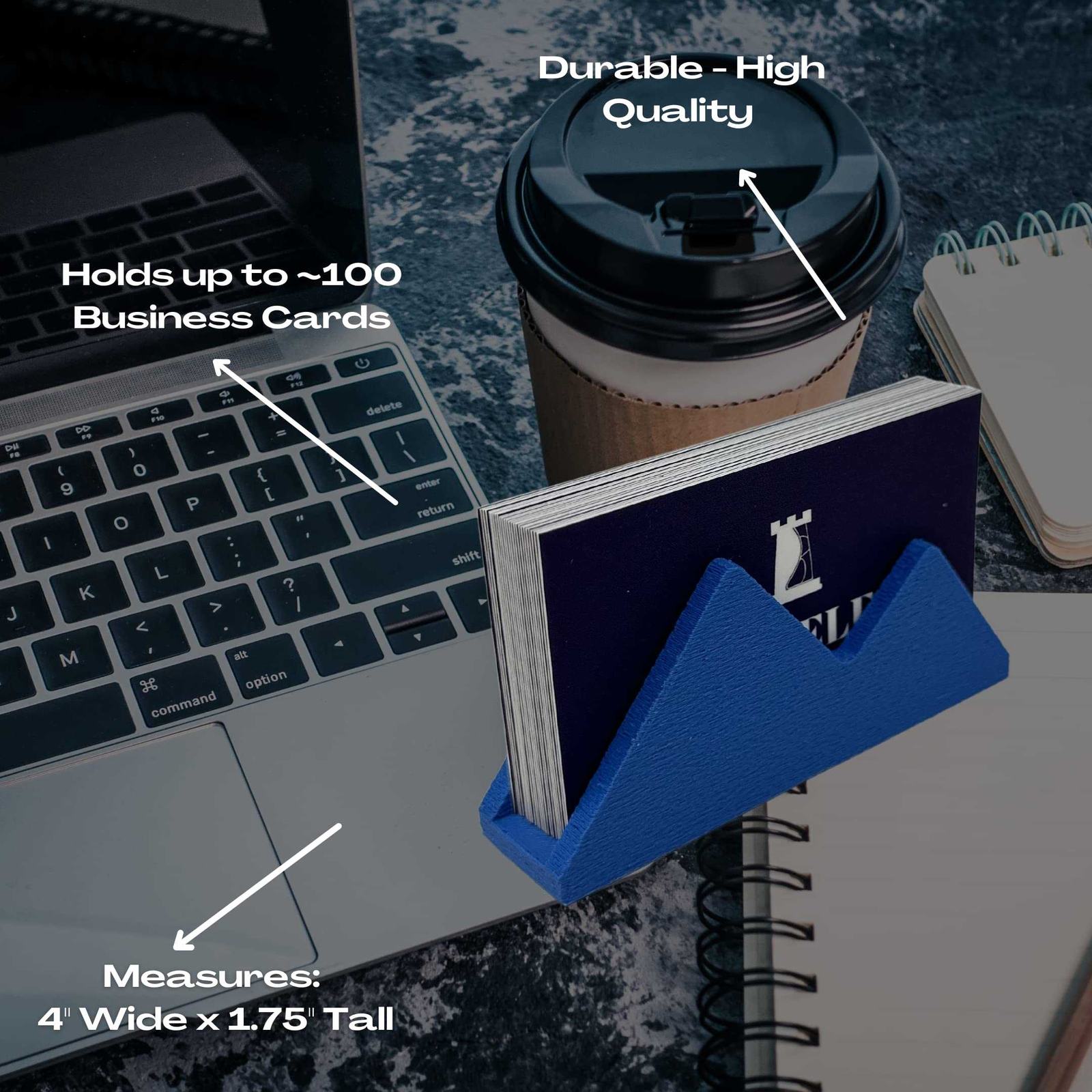 Mountain Silhouette Design Business Card Holder Display | Stylishly Display Business Cards & Decorate Office Desks