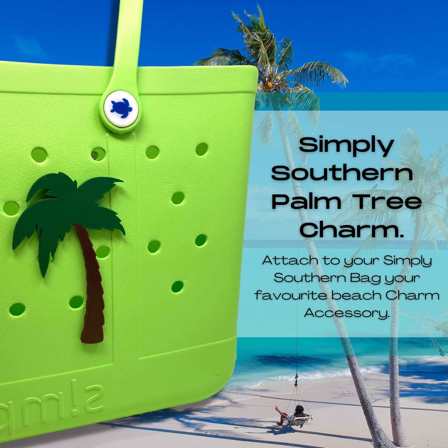 BOGLETS - Simply Southern BEACH Charm Accessories - Decorative Charms perfect for your Tote Bag. - Multiple Charms