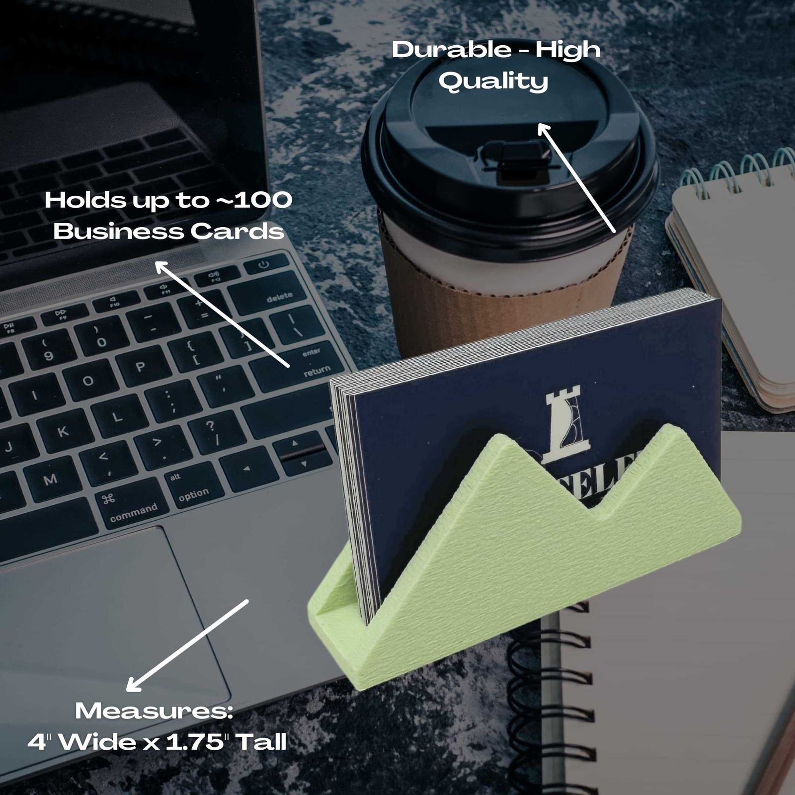Mountain Silhouette Design Business Card Holder Display | Stylishly Display Business Cards & Decorate Office Desks