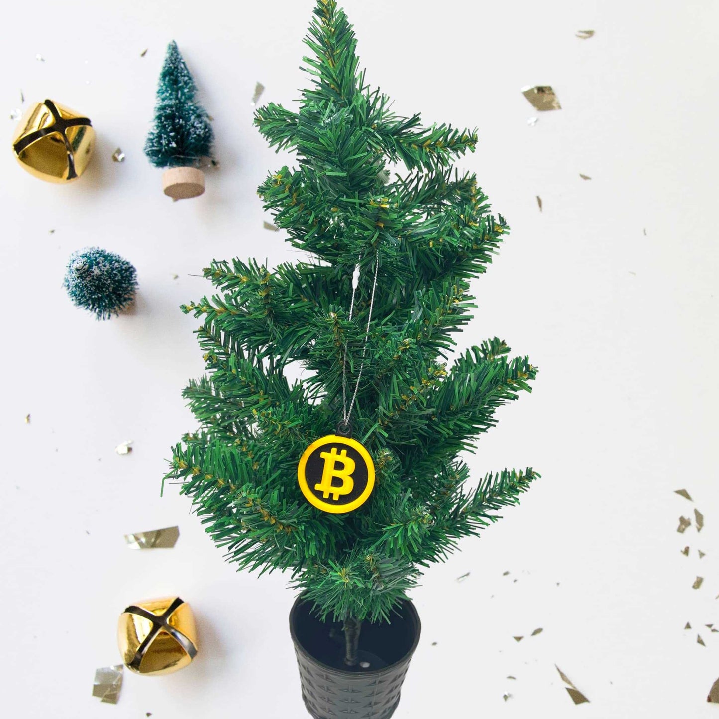 Bitcoin Christmas Ornament - Perfect for Cryptocurrency Fans - Decorative Holiday Ornament - Made in The USA