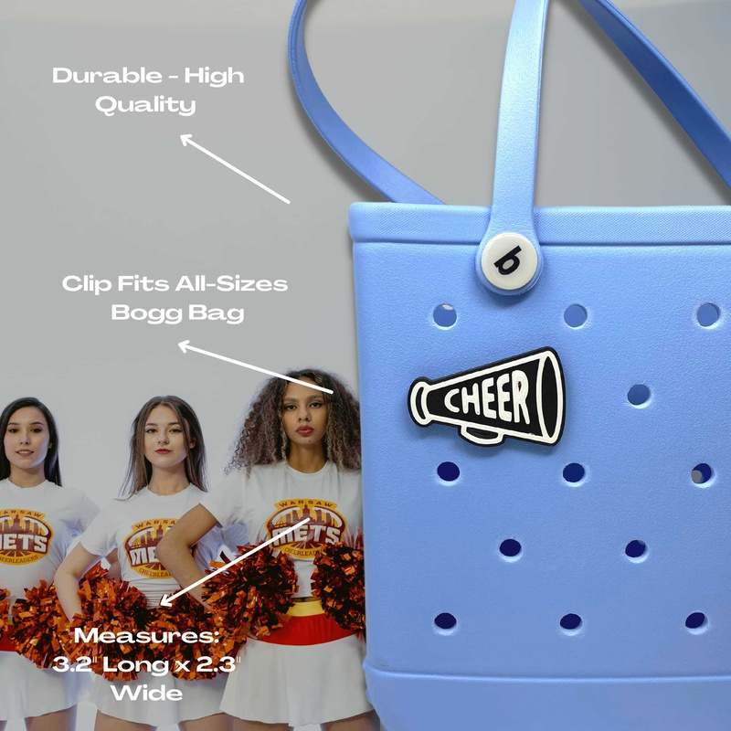 BOGLETS - Black Megaphone Charm Compatible with Bogg Bags