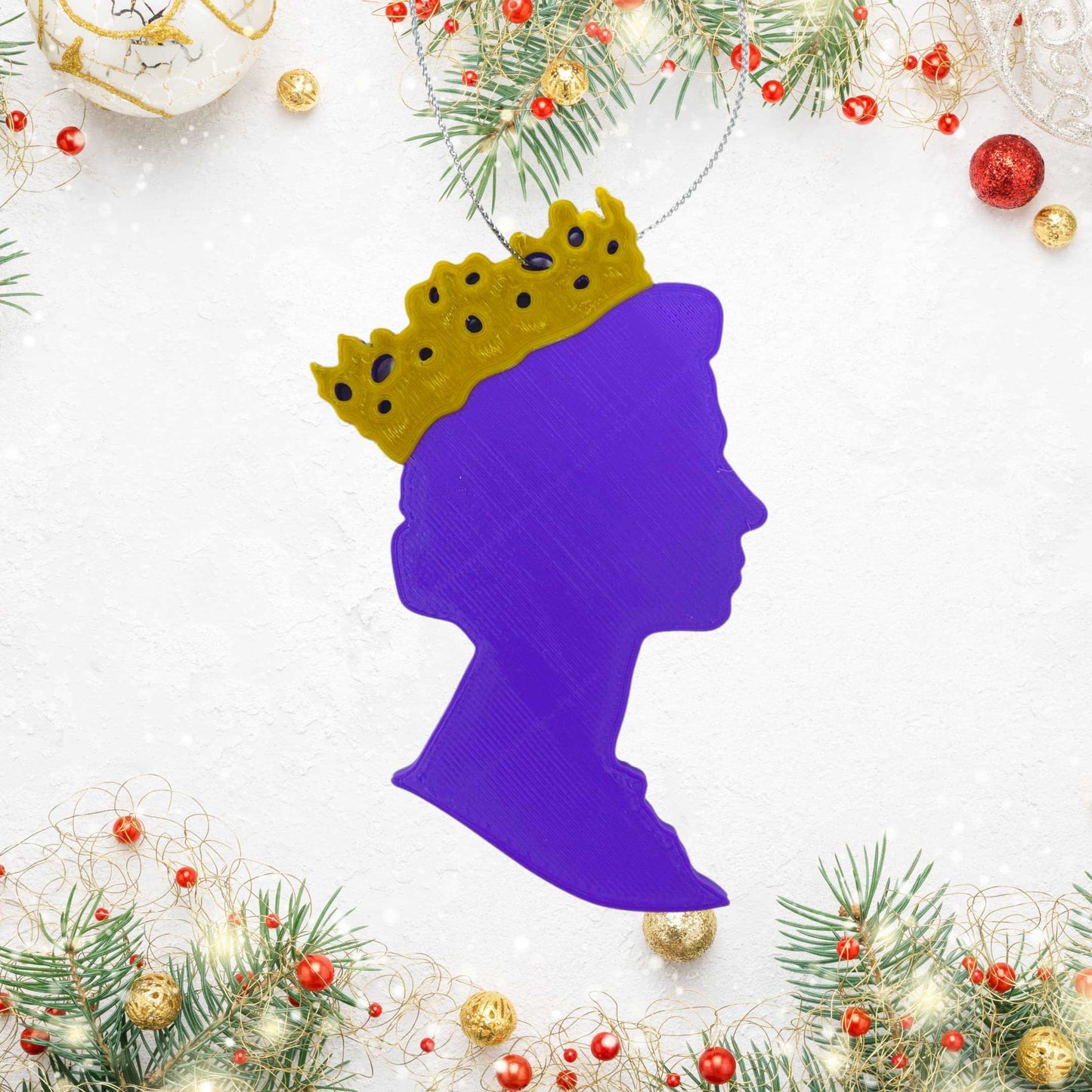 Queen Elizabeth Christmas Ornament - Perfect Holiday Decoration or Gift - Decorate Your Christmas Tree! - Made in The US!