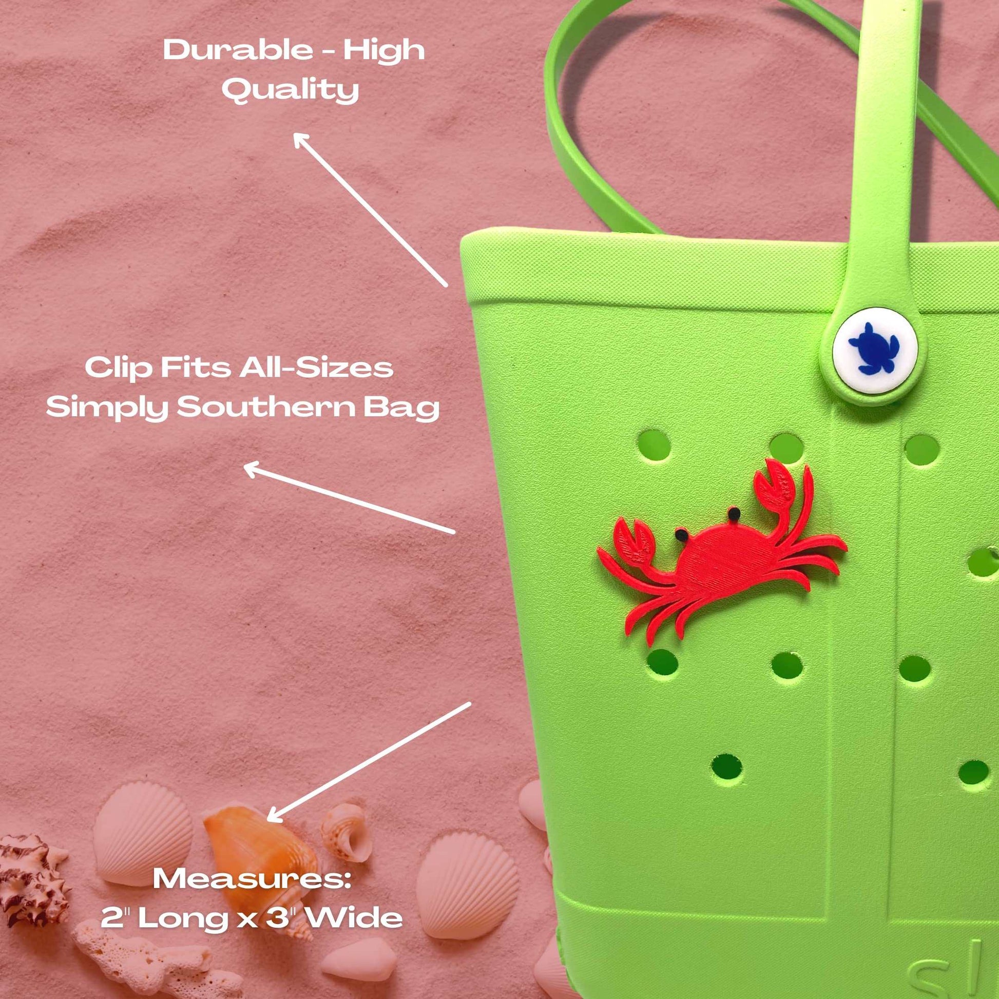 BOGLETS - Simply Southern BEACH Charm Accessories - Decorative Charms perfect for your Tote Bag. - Multiple Charms