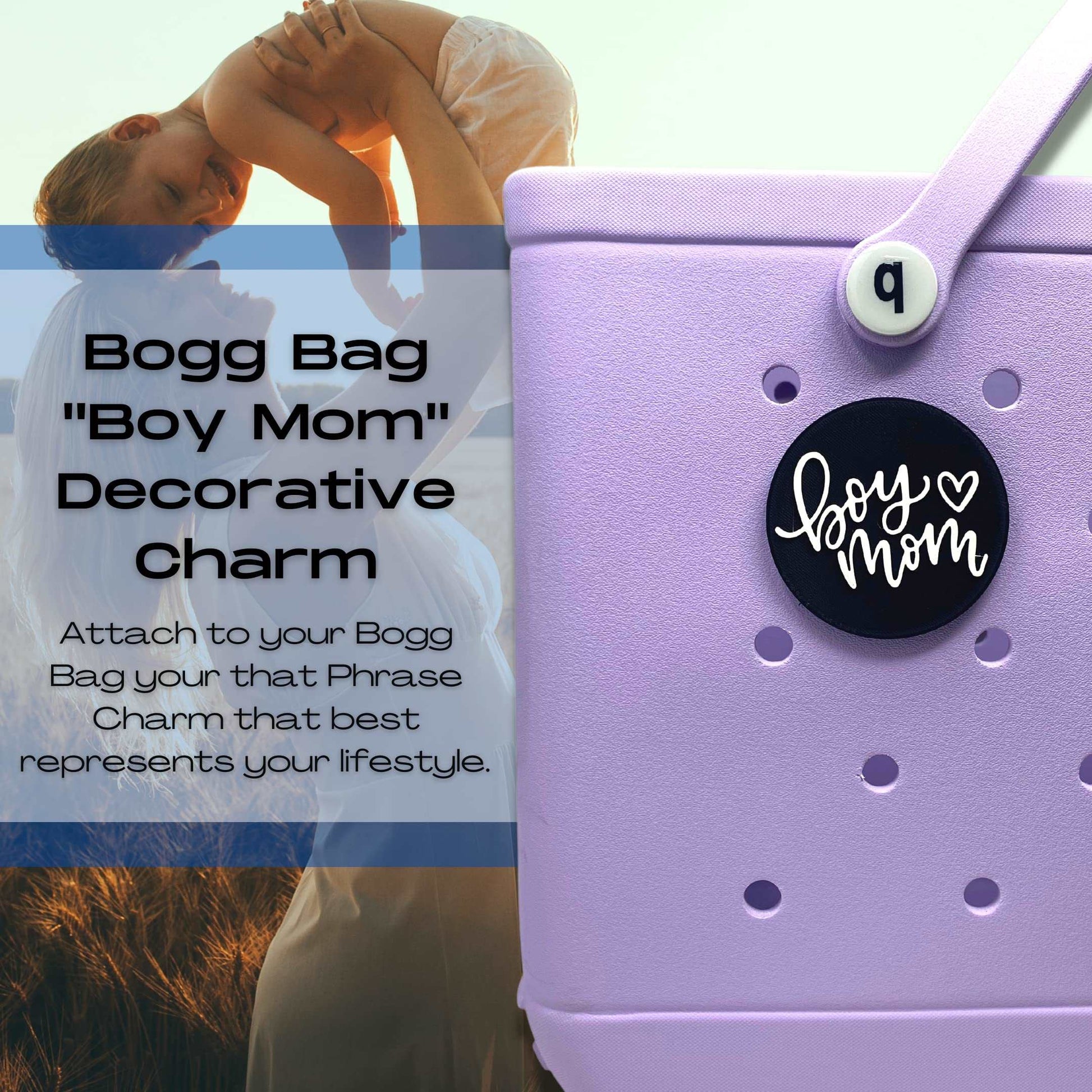 BOGLETS - Mom Charms Compatible with Bogg Bags - Decorative Charm Accessories for Customizing Your Bogg Bag or Other Tote Bags
