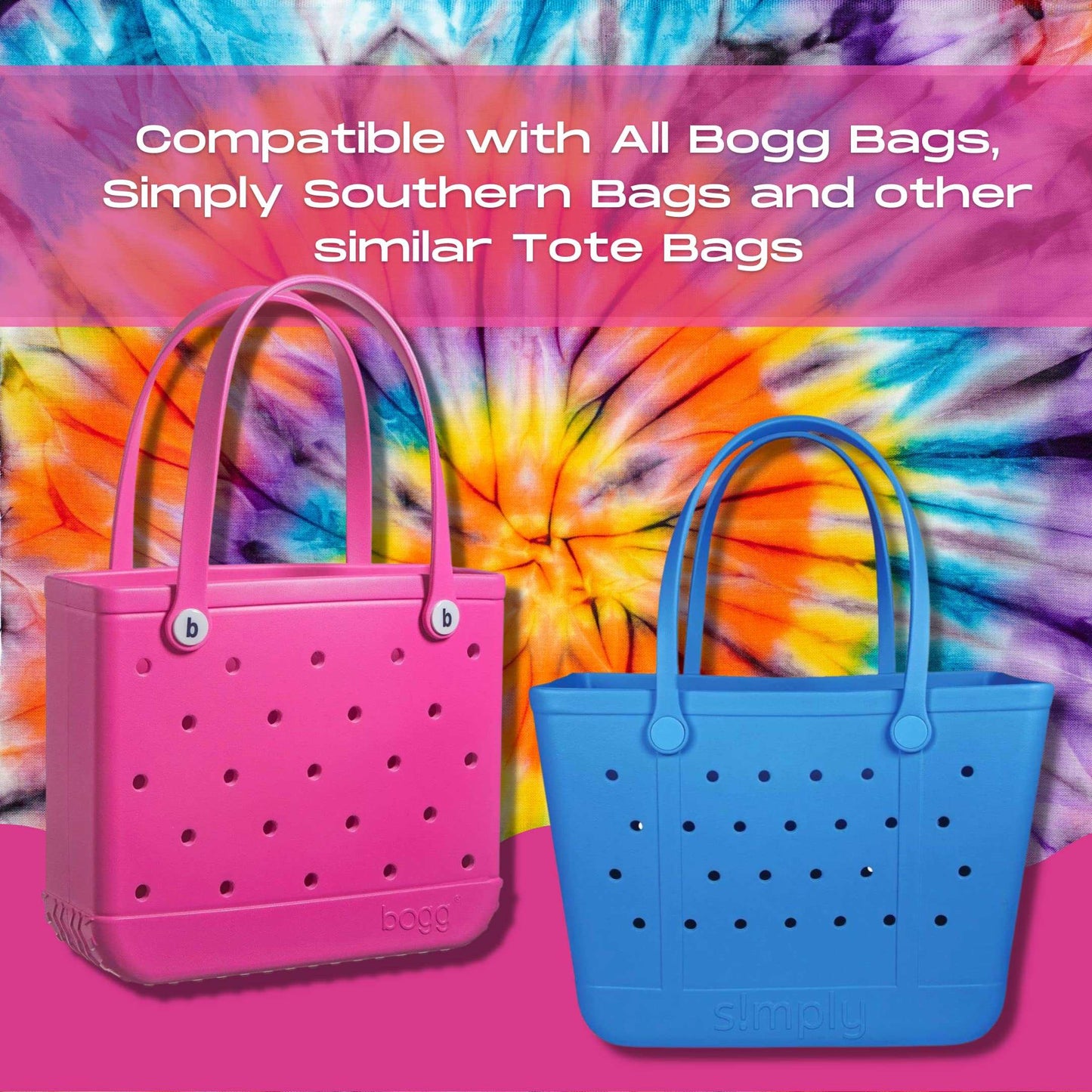 BOGLETS - Cheerleading Charm Compatible with Bogg Bags - Decorative Charm for Bogg Bags & Other Tote Bags Red Pom Pom