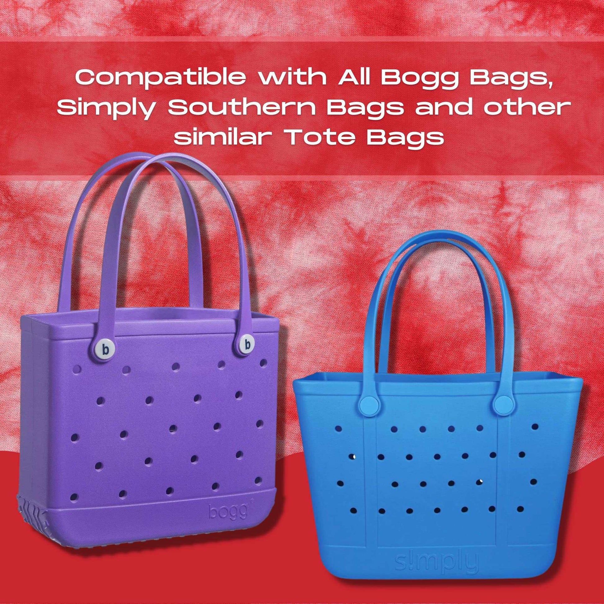 BOGLETS - Cheerleading Charm Compatible with Bogg Bags - Decorative Charm for Bogg Bags & Other Tote Bags Red Megaphone
