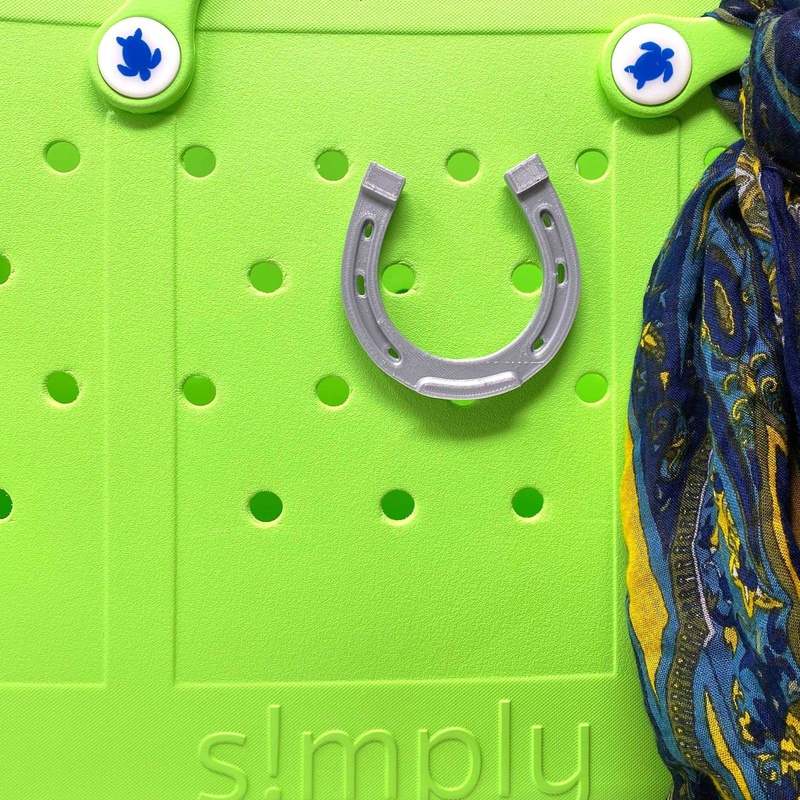 BOGLETS - Horseshoe Charm Compatible with Bogg Bags, Simply Southern Bags, and Other Similar Beach Tote Bags