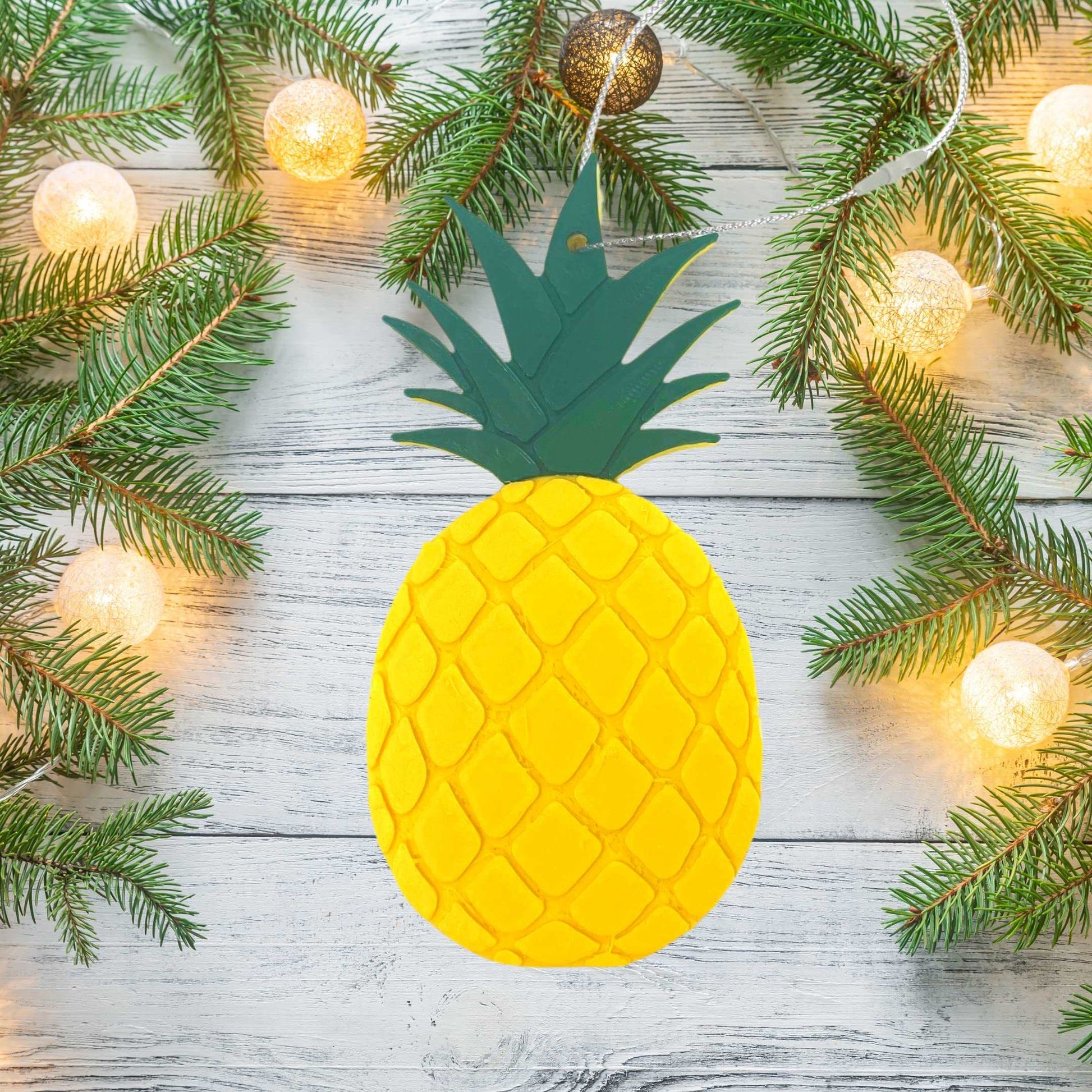 Pineapple Christmas Ornament - Decorative Holiday Ornament - Made in the USA