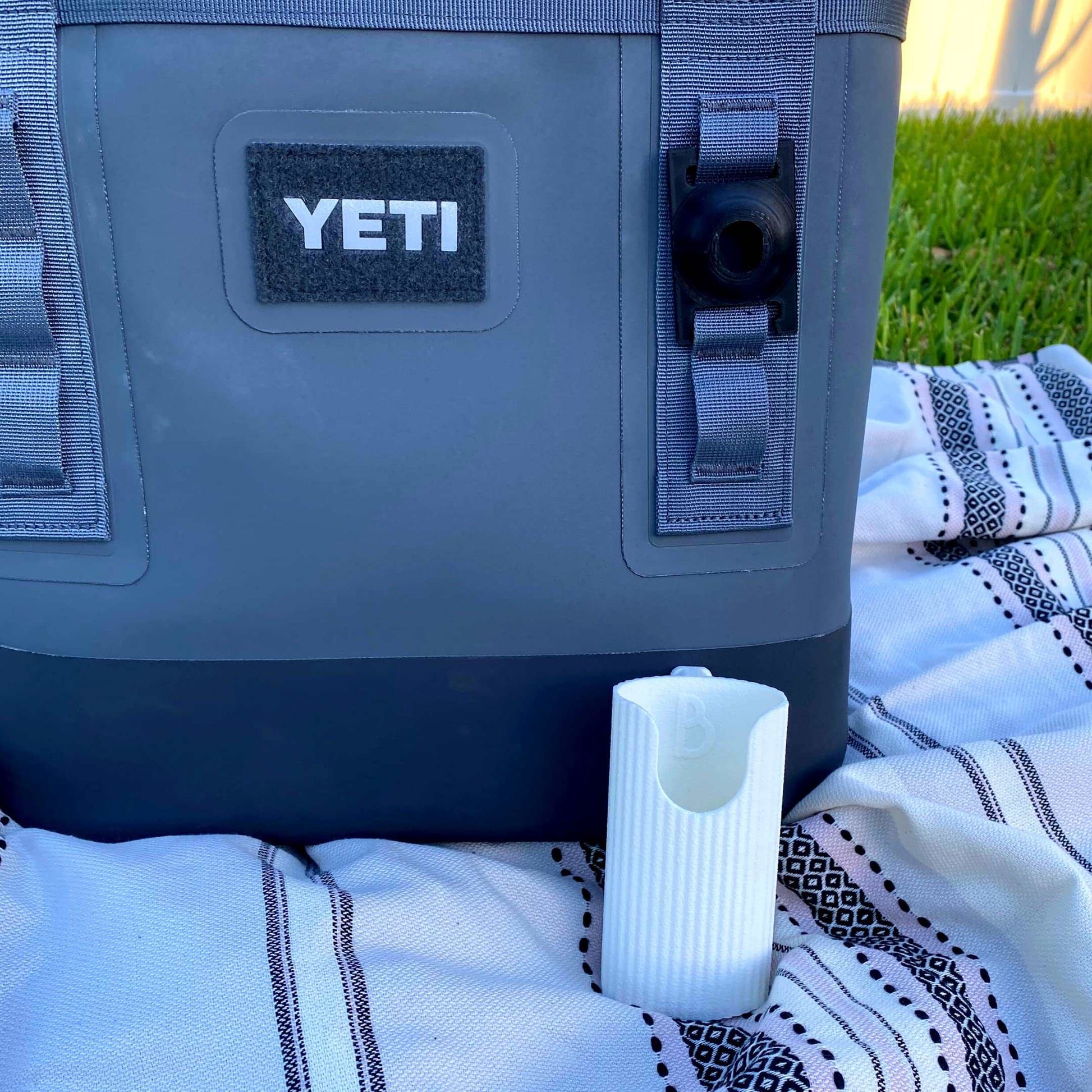 Sunglasses Holder Attachment Compatible with Soft Yeti Coolers & Backpacks with Straps - Accessorize Your Cooler or Backpack & Securely Hold Your Sunglasses - Made in USA!