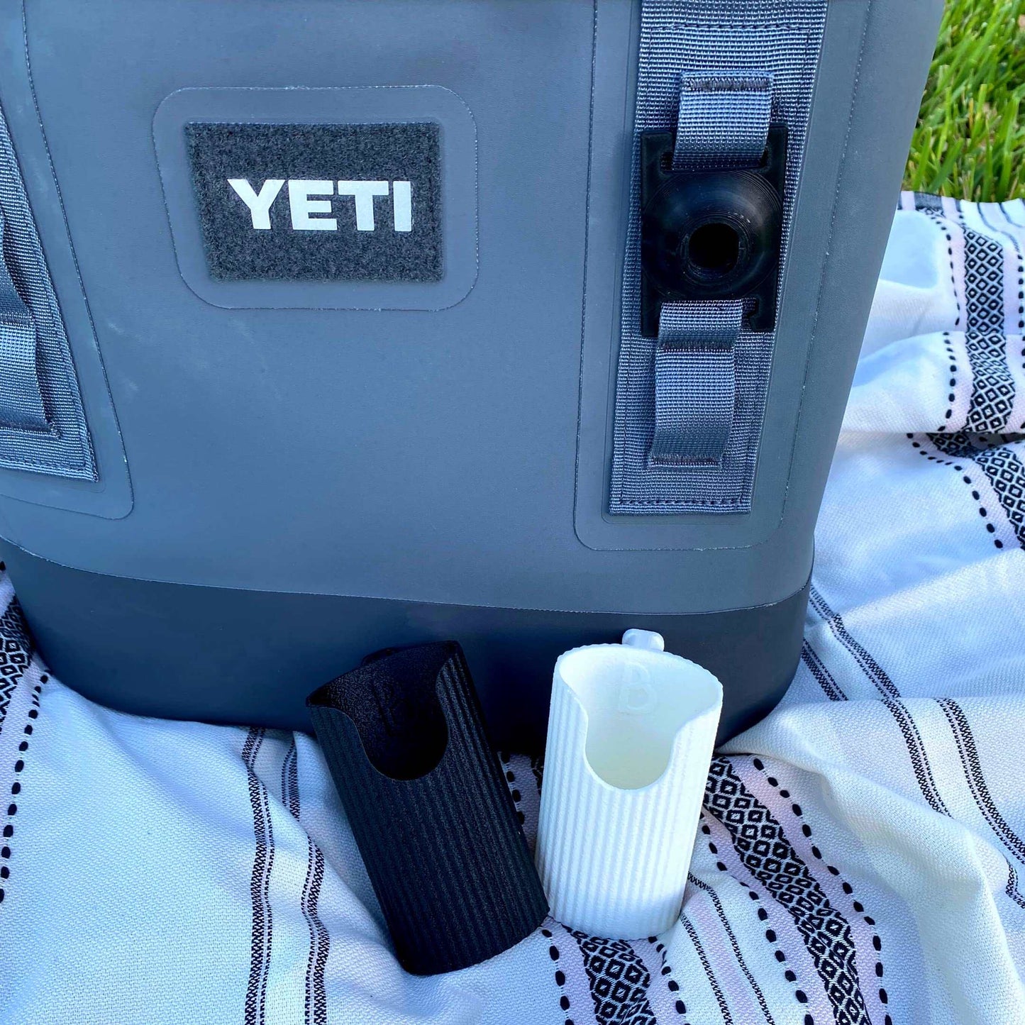 Sunglasses Holder Attachment Compatible with Soft Yeti Coolers & Backpacks with Straps - Accessorize Your Cooler or Backpack & Securely Hold Your Sunglasses - Made in USA!