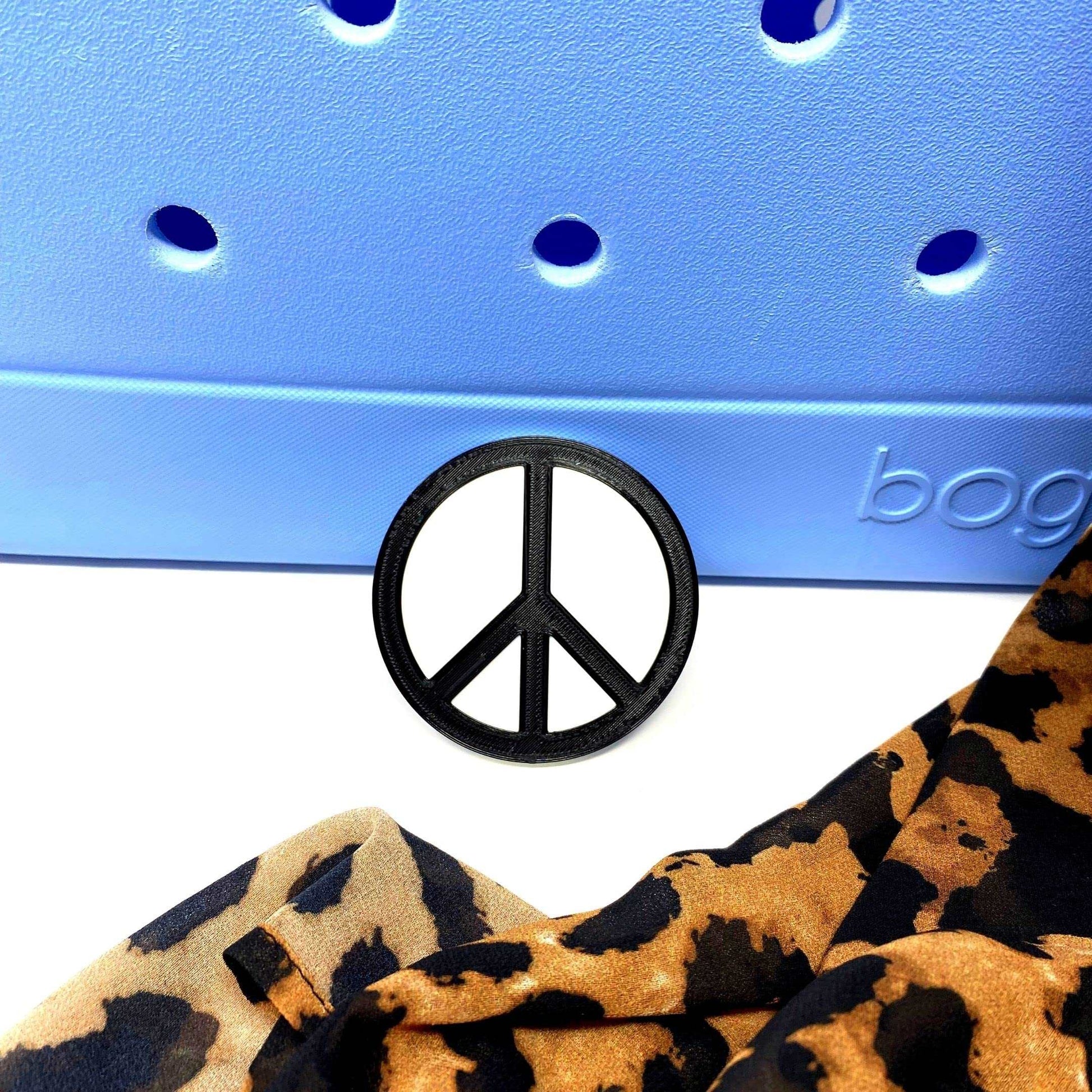 BOGLETS - Peace Sign Charm Compatible with Bogg Bags, Simply Southern and Other Similar Tote Bags.