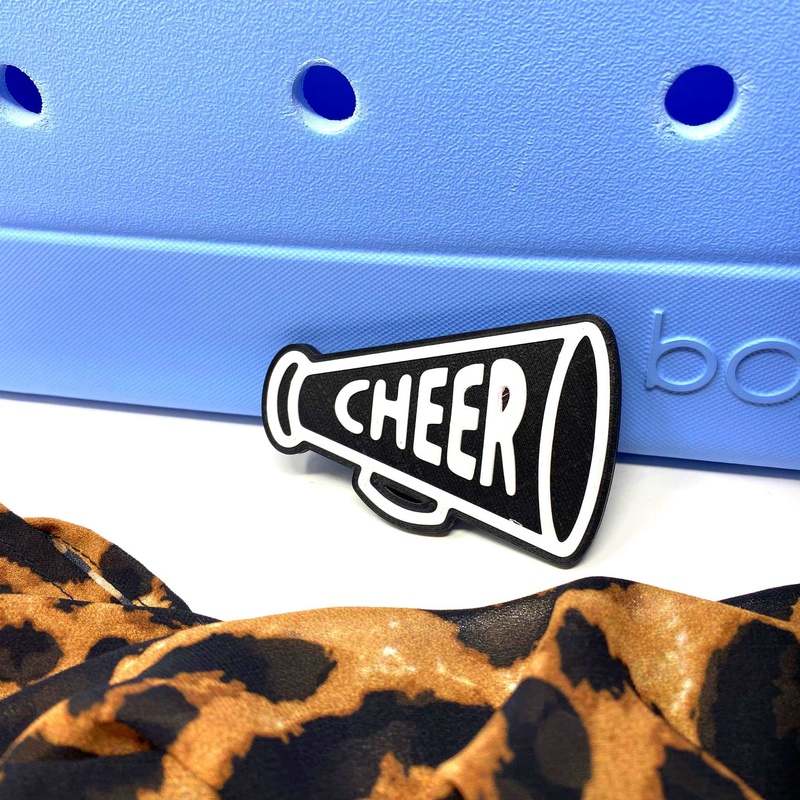 BOGLETS - Black Megaphone Charm Compatible with Bogg Bags