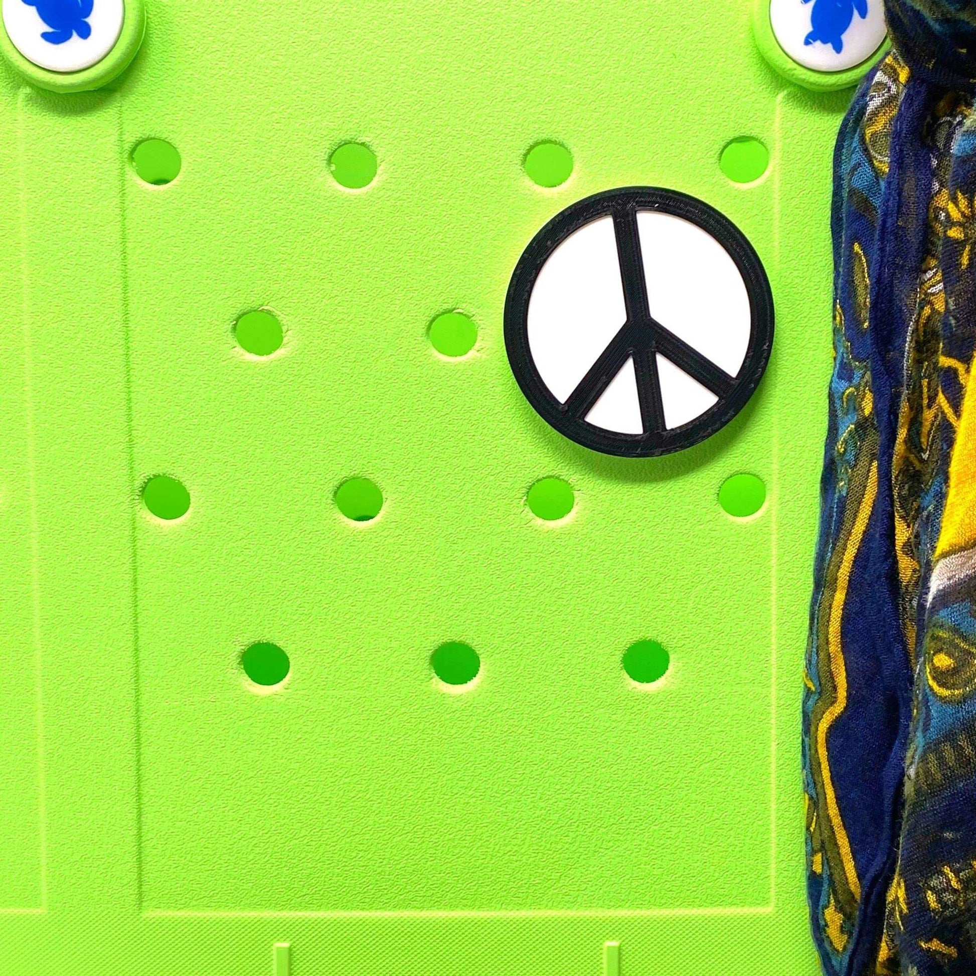 BOGLETS - Peace Sign Charm Compatible with Bogg Bags, Simply Southern and Other Similar Tote Bags.