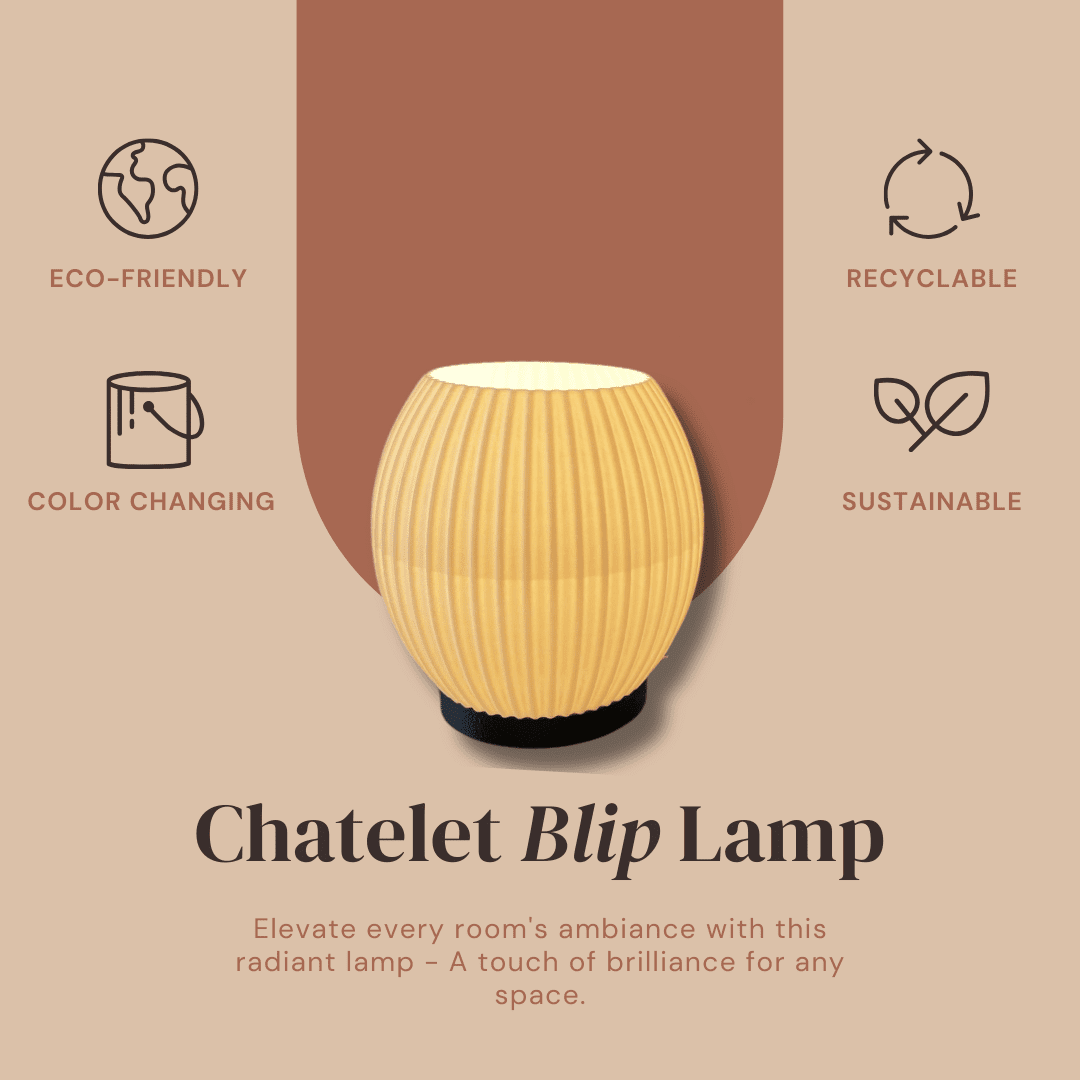 The Blip Lamp | Premium Collection Lamp | 8" x 4" Color Changing Ambience Light Perfect for End Tables & Bedrooms