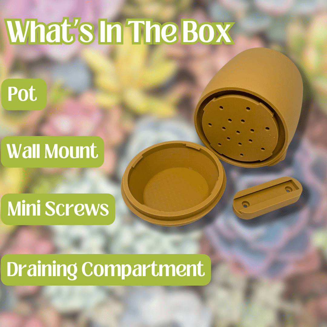 Quilted Design Wall Planter with Hidden Drip Tray | Wall Planter with Mounting Kit | Premium Collection Quilted Design