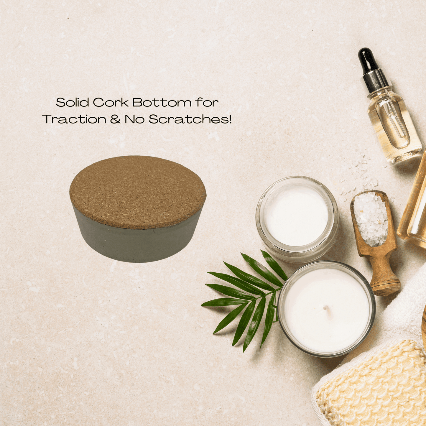 Concrete Stemless Wine Glass Holder & Chiller - Prevents Wine from Tipping Over - Store in Freezer to Keep Wine Chilled