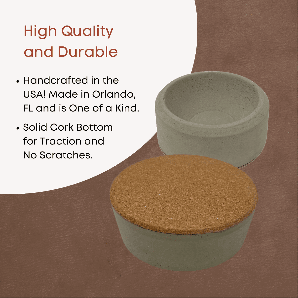 Concrete Stemless Wine Glass Holder & Chiller - Prevents Wine from Tipping Over - Store in Freezer to Keep Wine Chilled